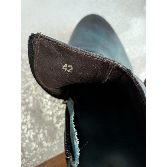 CrazycatZ Shoes Booties Women 42 Colorful Boho Hippie Festival Painted Leather - Picture 4 of 12